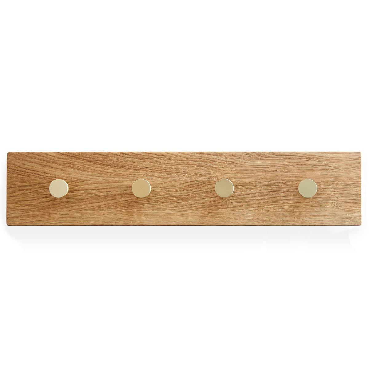 MOUD Home OAK Knagerække m. messing knager 50 cm - egetræ