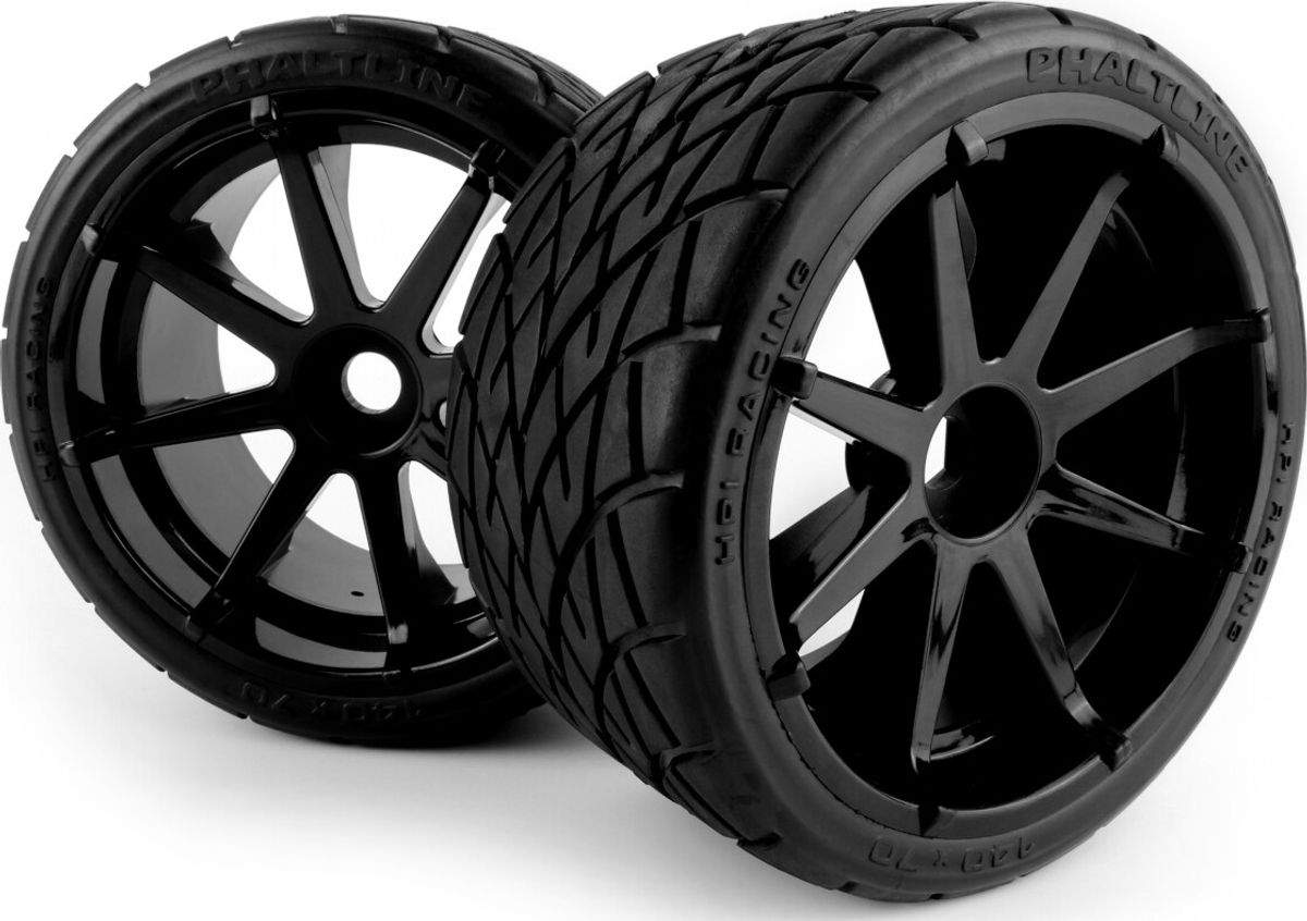 Mounted Phaltine Tire On 3256 Blast Black Wheel - Hp160508 - Hpi Racing