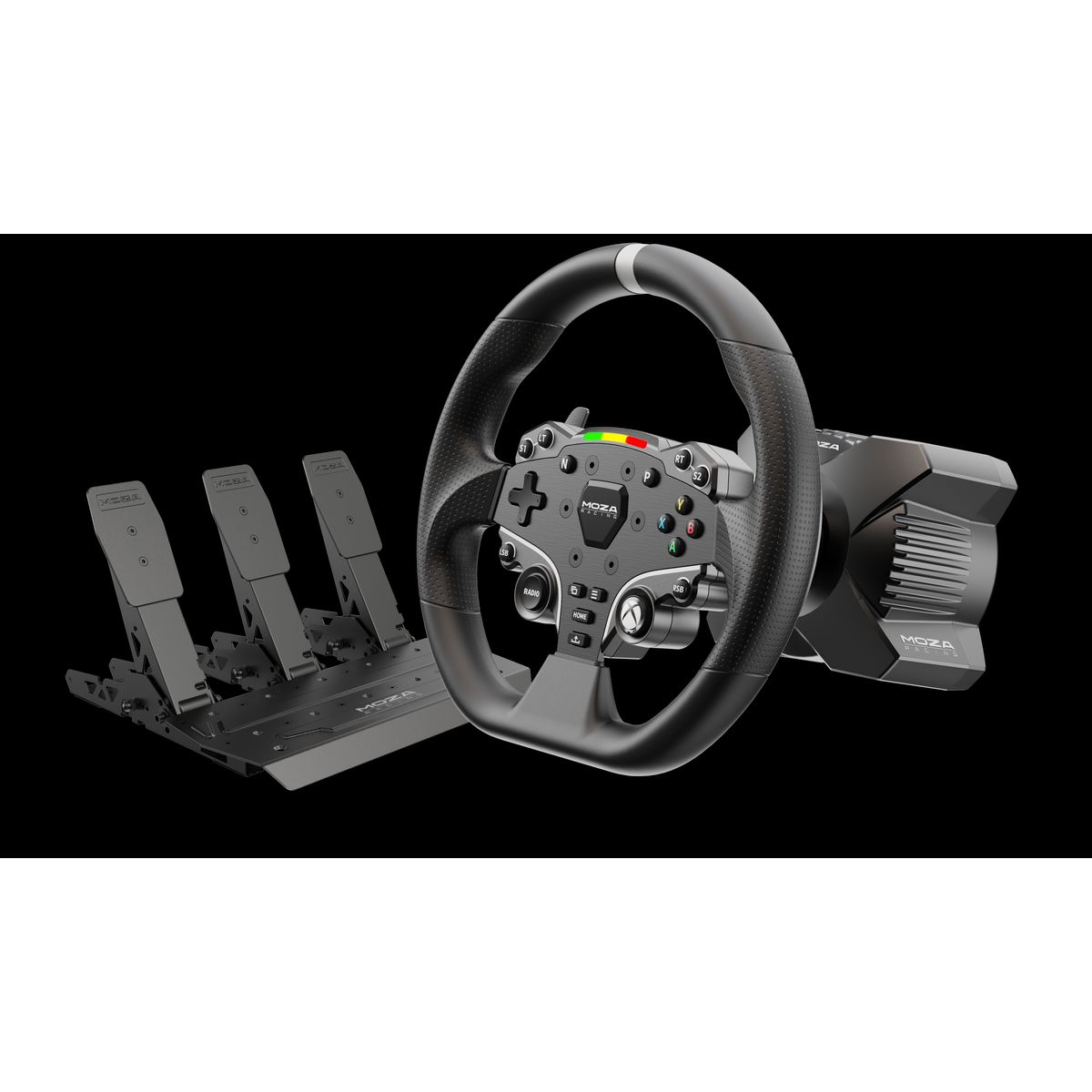 Moza R3 Racing Simulator (R3 Base, ES Wheel, SR-P Lite Two Pedals, table clamp)