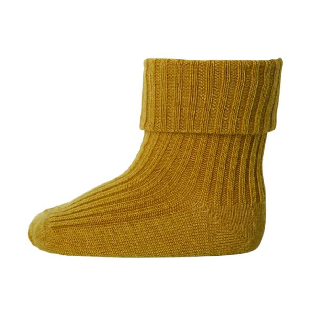 MP Denmark - MP Rip Wool Uldstrømper - Mustard - 19-21