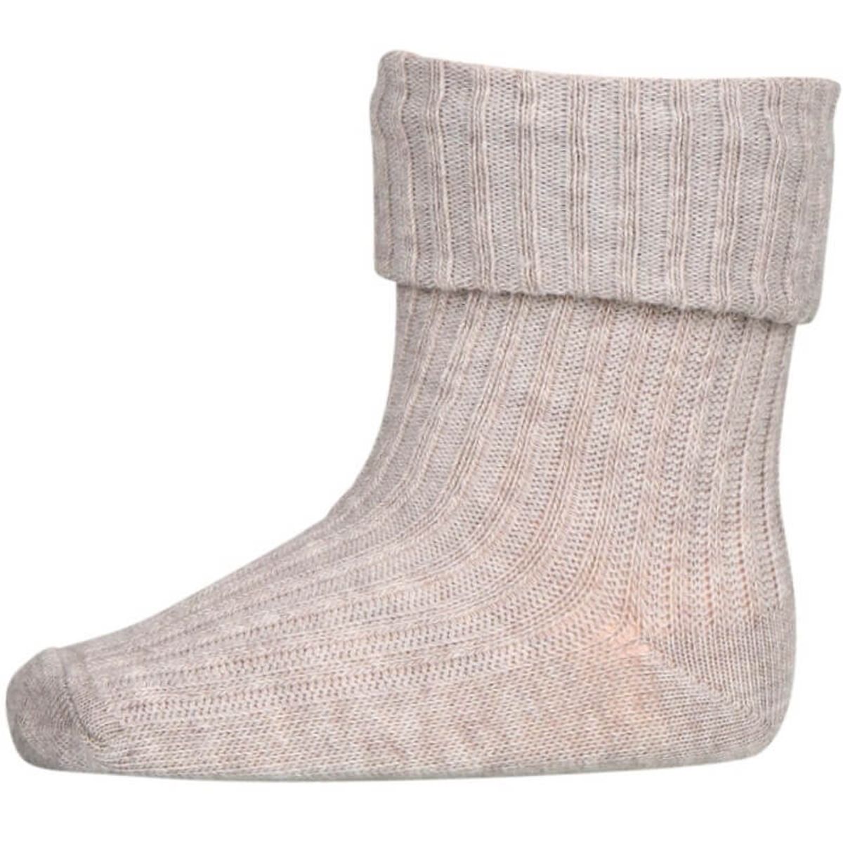 MP Denmark - MP Strømper Anklesock - Light Brown Melange - 15-16