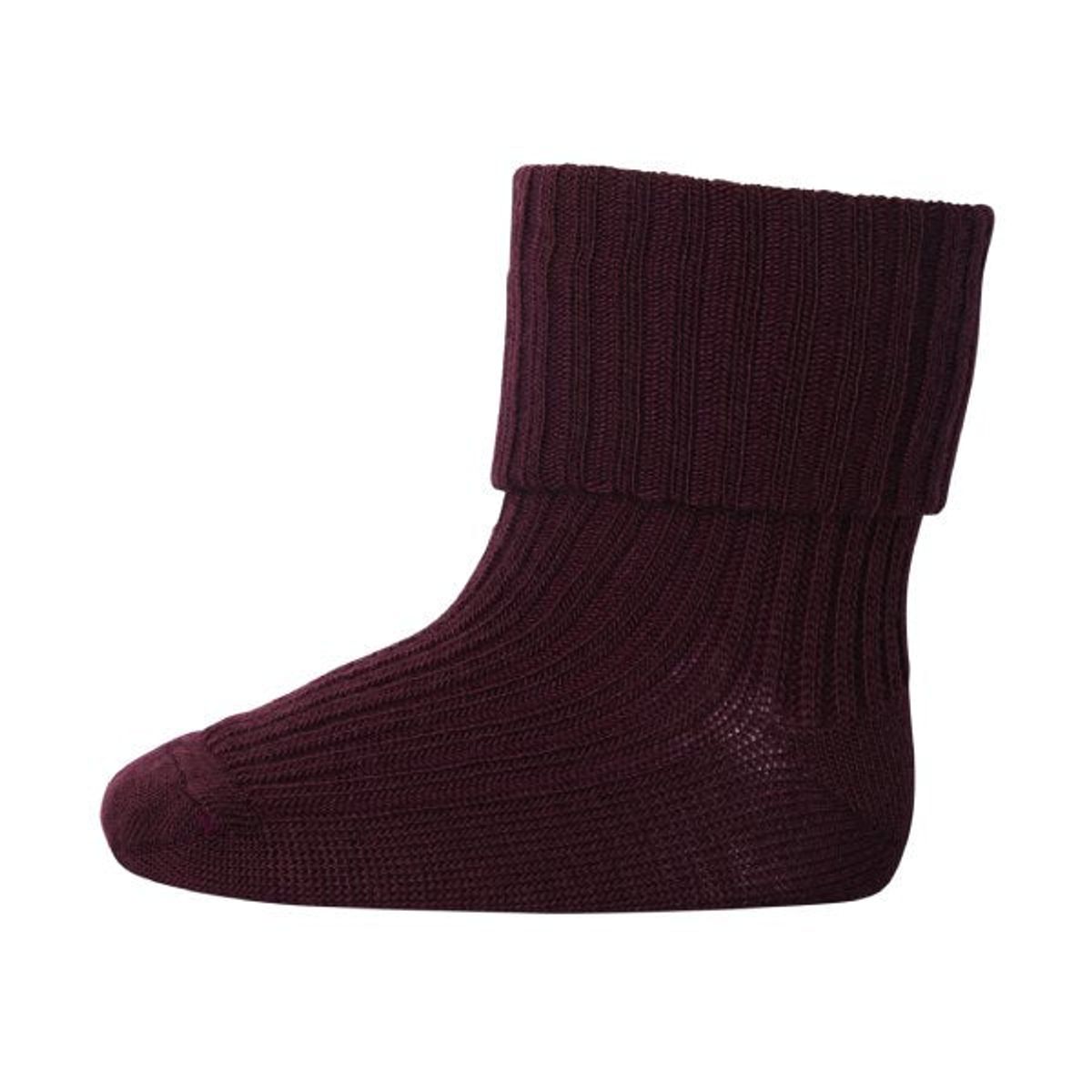 MP Denmark - Rip Wool Uldstrømper - Wine Red - 15-16