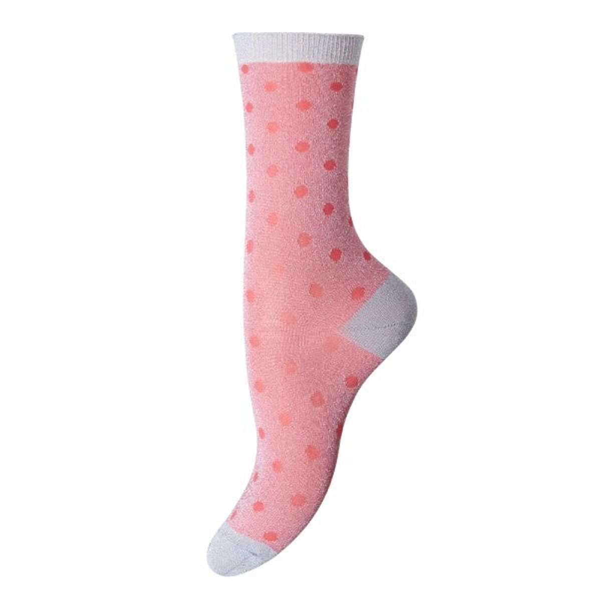 MP Denmark - Strømper - Ankle Donna - Pink/Grey Glimmer - 37-39