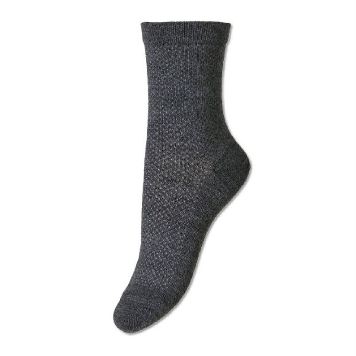 MP Denmark - Uldstrømper - Ankle Canton - Dark Grey - 25-28