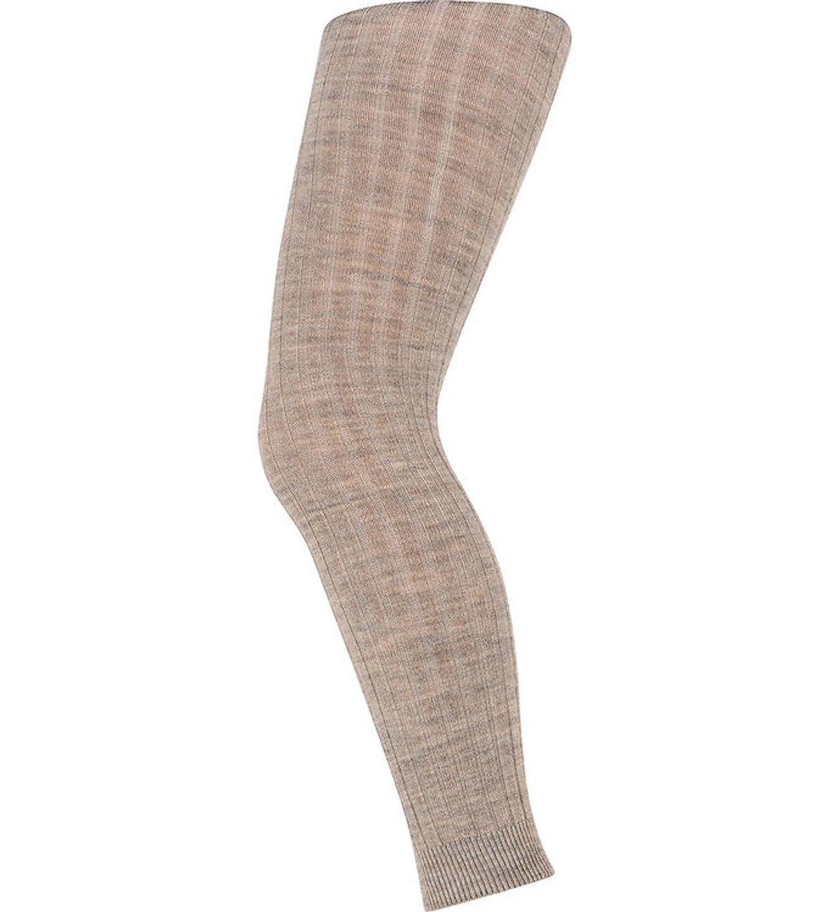 MP Leggings - Uld - Rib - Light Brown Melange