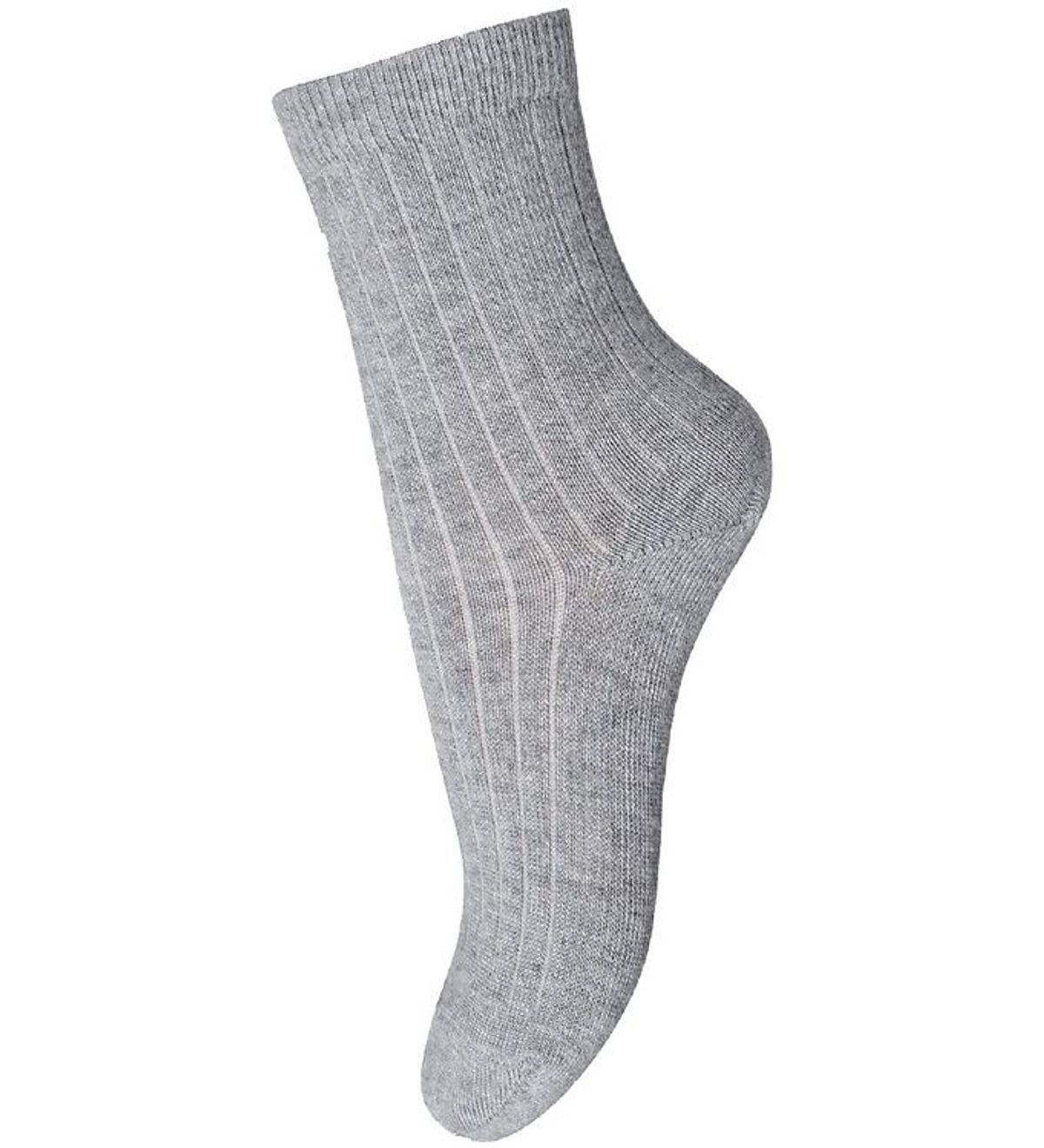 MP Strømper - Rib - Grey Melange