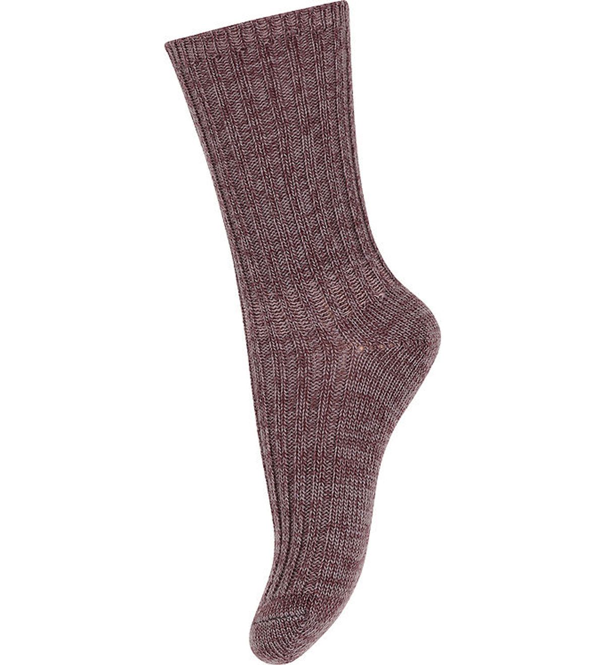 MP Strømper - Uld - Rib - Dark Purple Dove