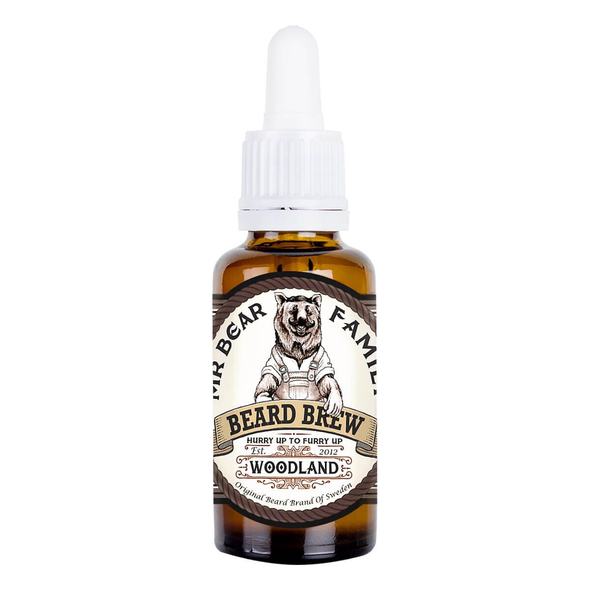 Mr. Bear Skægolie, Beard Brew Oil, Woodland, 30 ml.