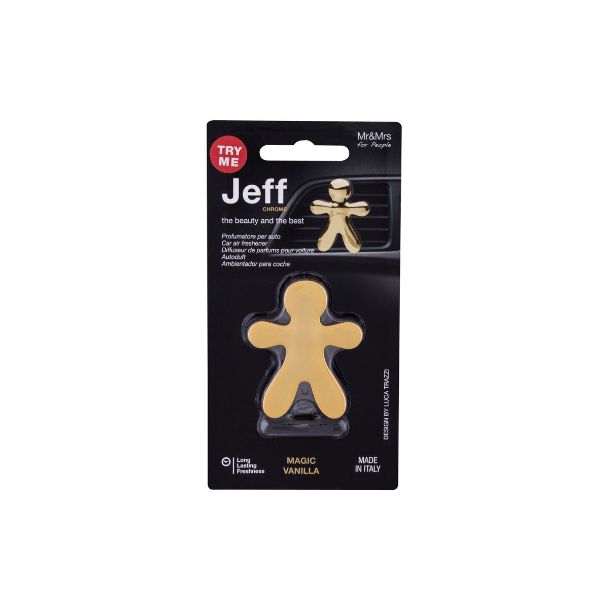 Mr&Mrs Fragrance Jeff Chrome Car Air Freshener Magic Vanilla