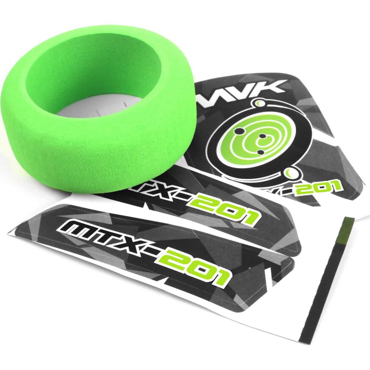 Mtx-201 Transmitter Wheel Foam & Decals (green) - Mv150754 - Maverick Rc