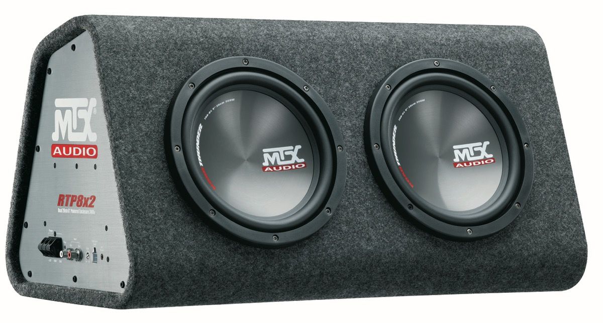 MTX RTP8x2 Aktiv Subwoofer m. Indbygget Klasse-D Forstærker (2x8")