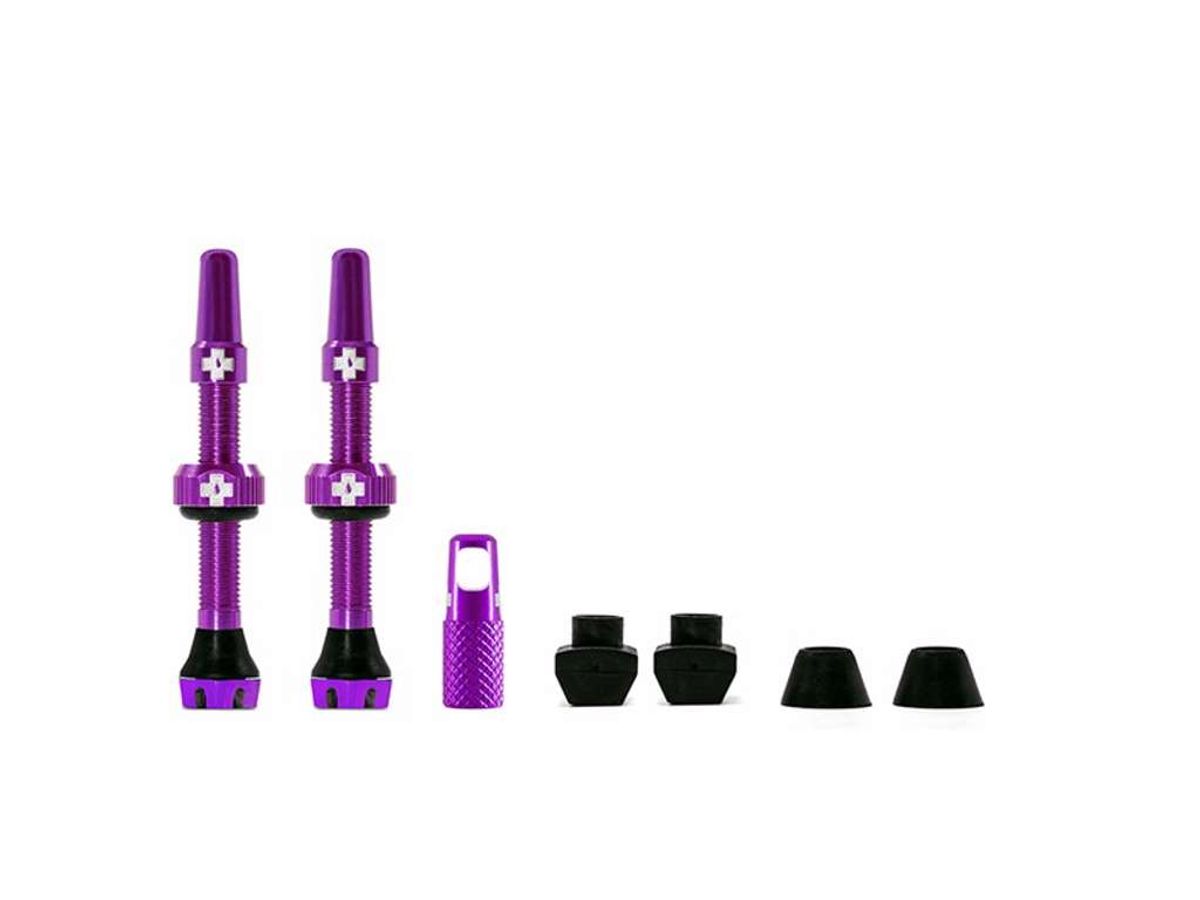 Muc-Off - Tubeless Ventiler - 44mm lange - Lilla - 2 stk.