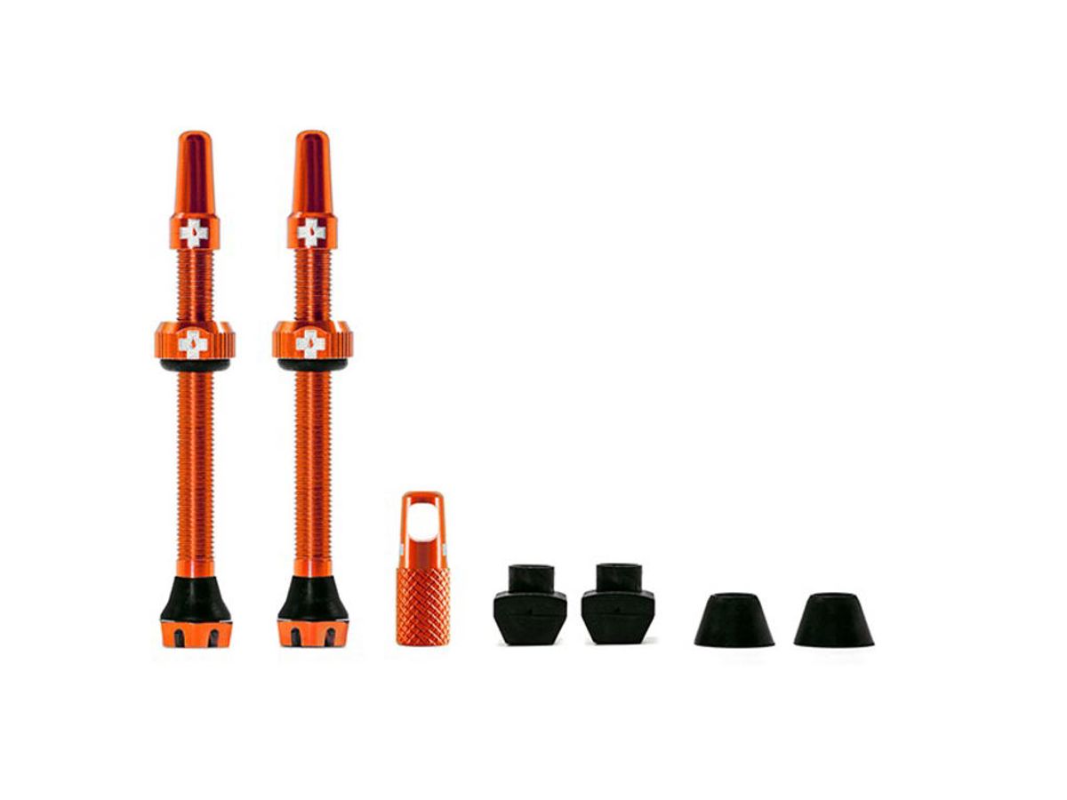 Muc-Off - Tubeless Ventiler - 60mm lange - Orange - 2 stk.