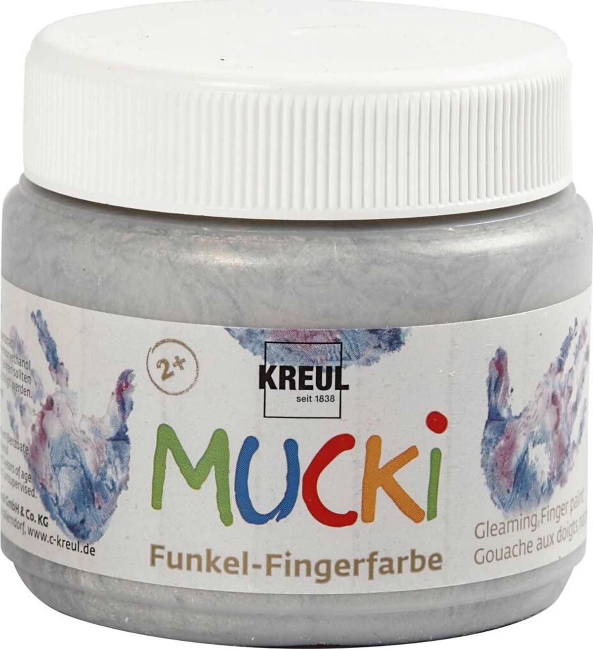 Mucki Fingermaling - Metal Sølv - 150 Ml