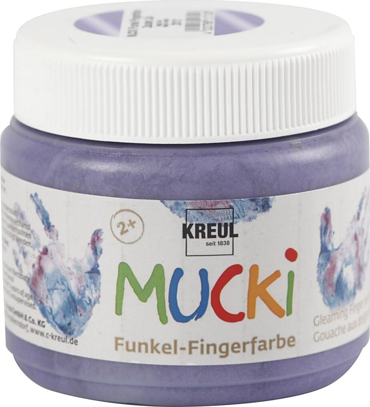 Mucki Fingermaling - Metallic Lilla - 150 Ml