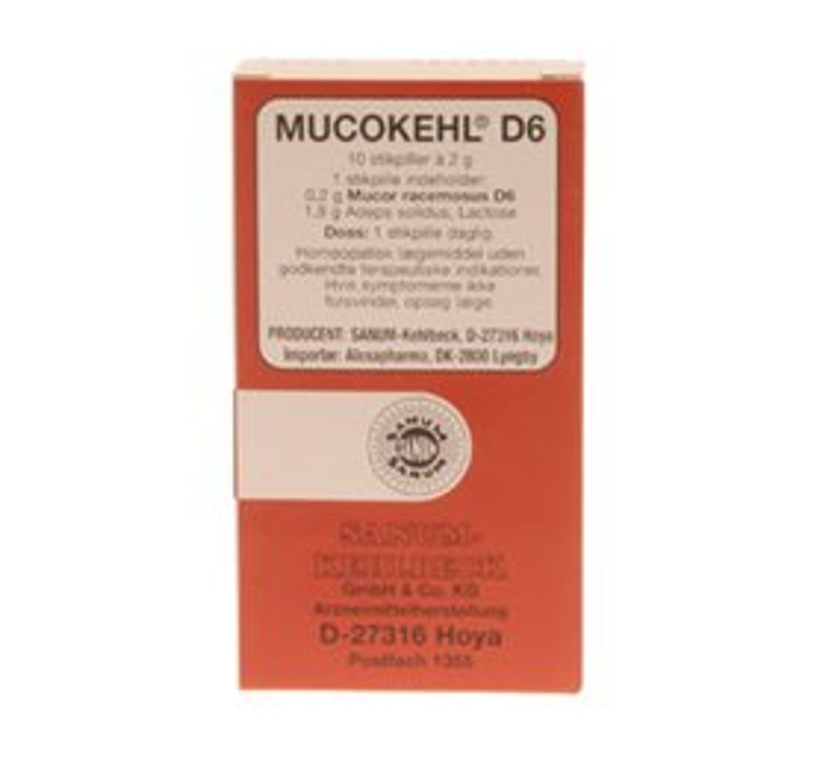 Mucokehl D6 stikpiller &bull; 10 stk