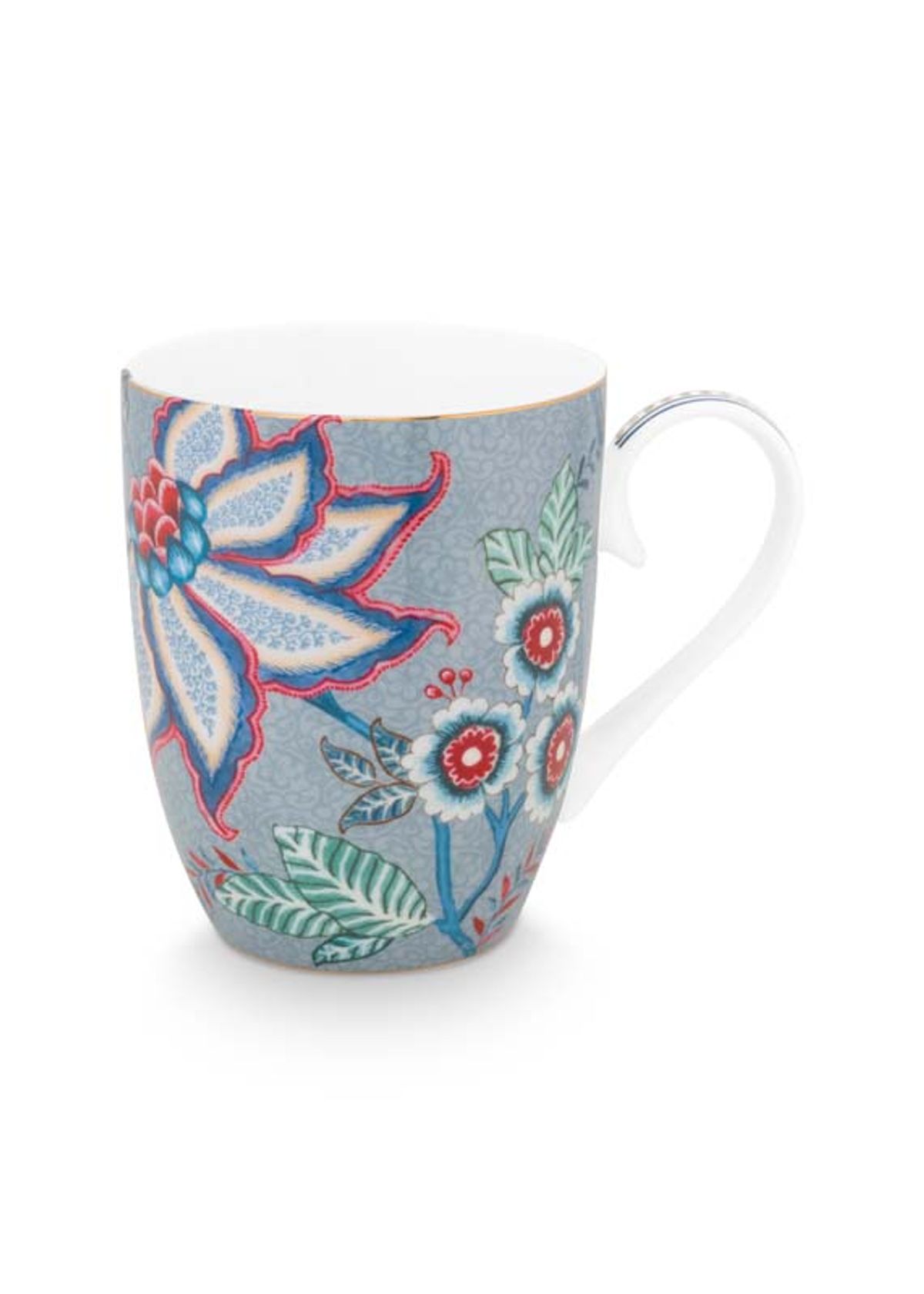 Mug Large Flower Festival Light Blue 350ml