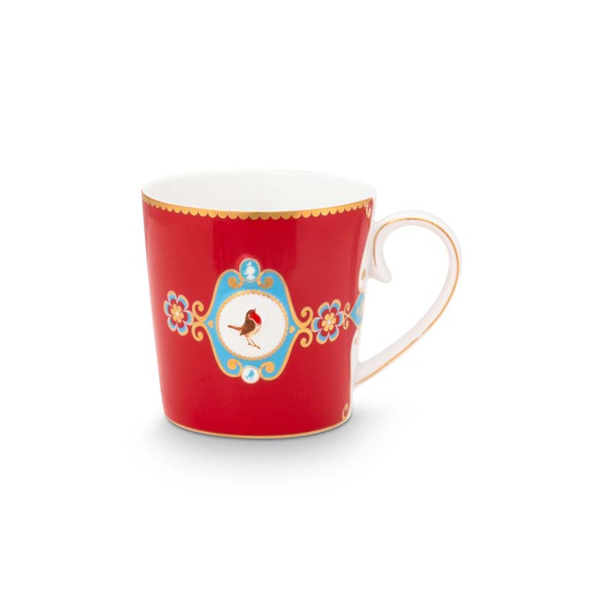 Mug Large Love Birds Medallion Red 250ml