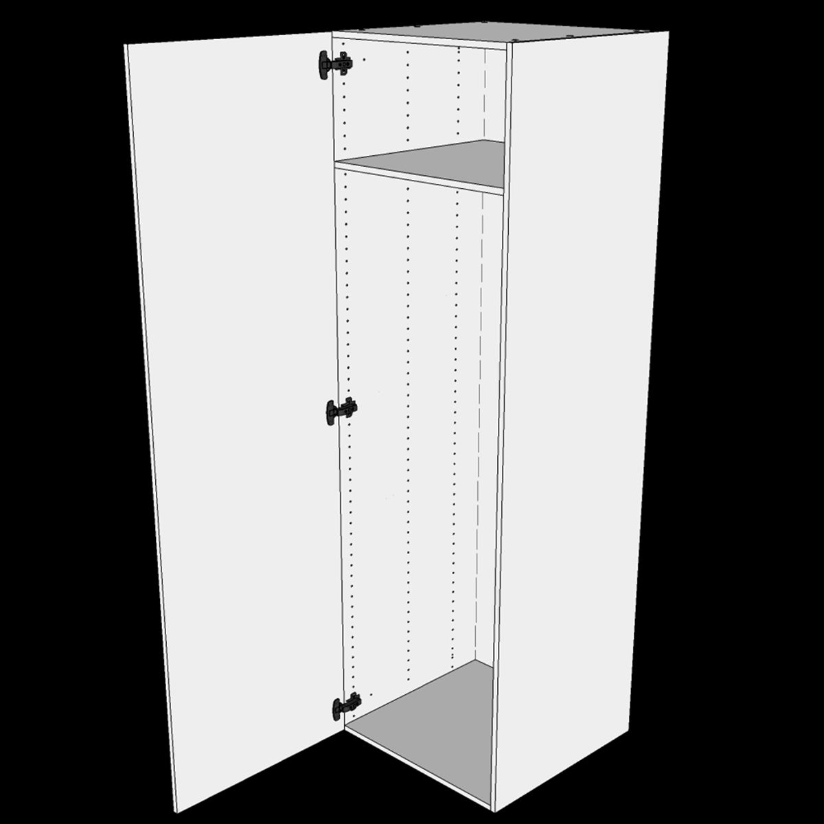 Multi-Living Køkken højskab i Wien tomt H: 195,2 cm D: 60,0 cm - 2 låger - Bredde: 100 cm