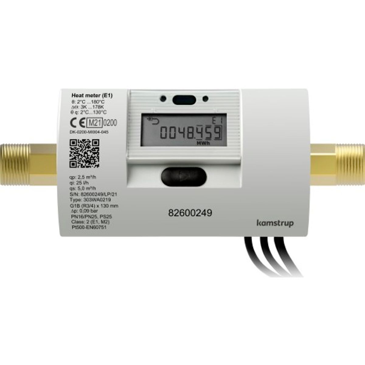 MULTICAL®303, 0,6m3/h,110mm,3/4, energimåler med Wireless M-Bus