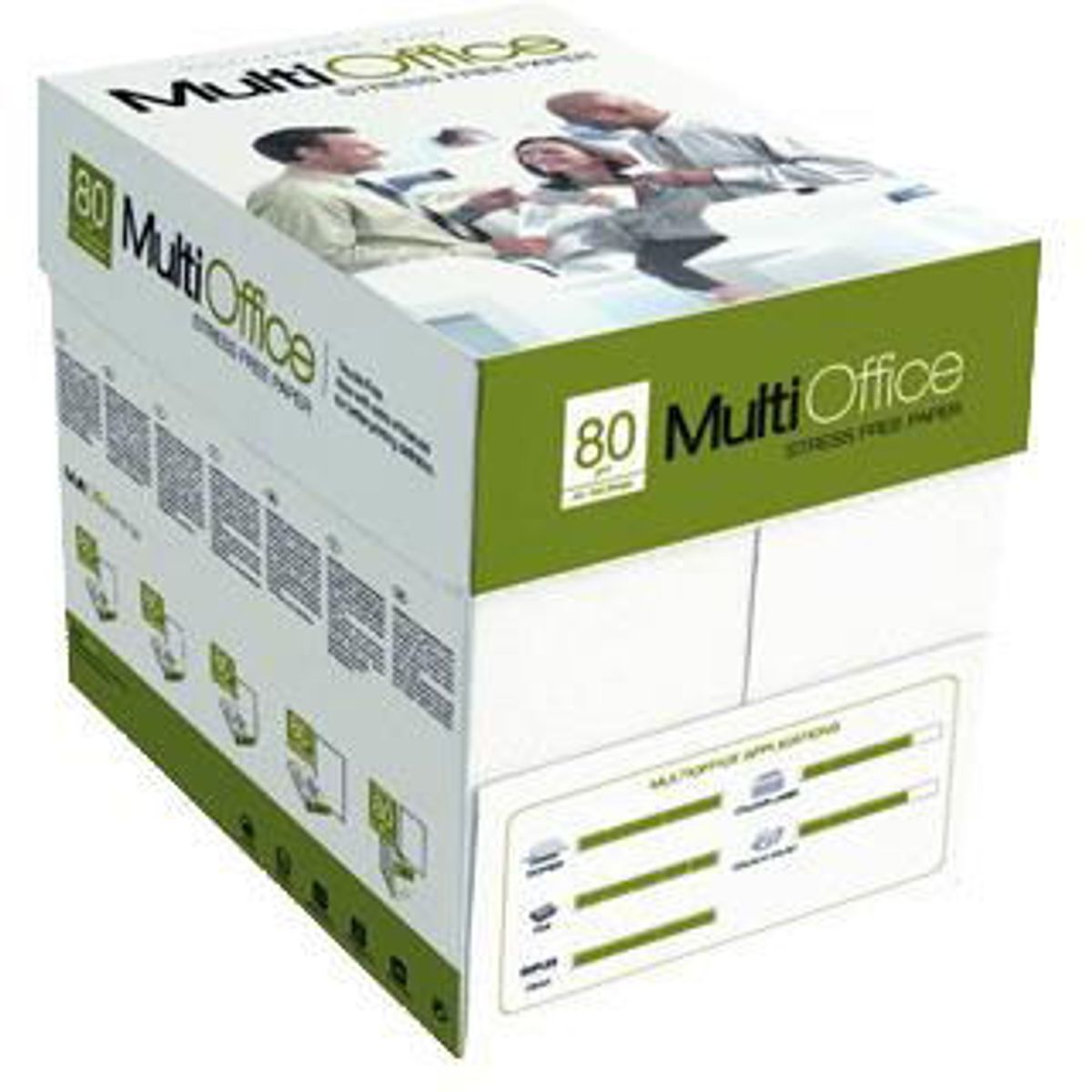 Multioffice kopipapir m/huller A4 80 g 2500 ark hvid