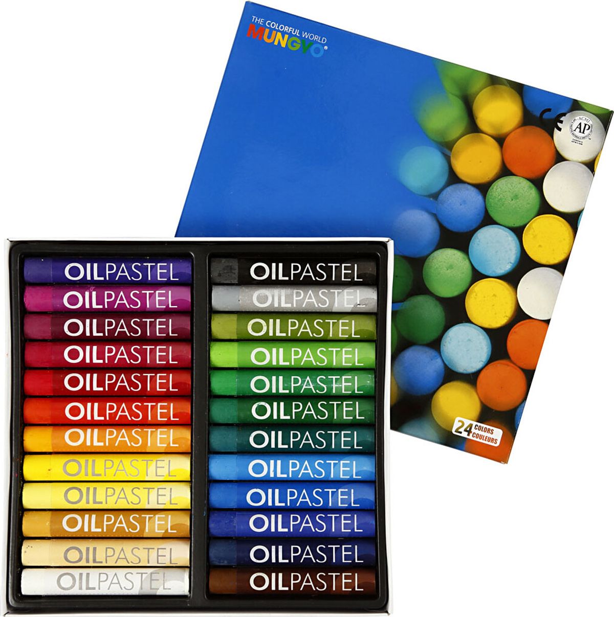 Mungyo - Oil Pastels - Oliekridt - 70x11 Mm - Flere Farver - 24 Stk.