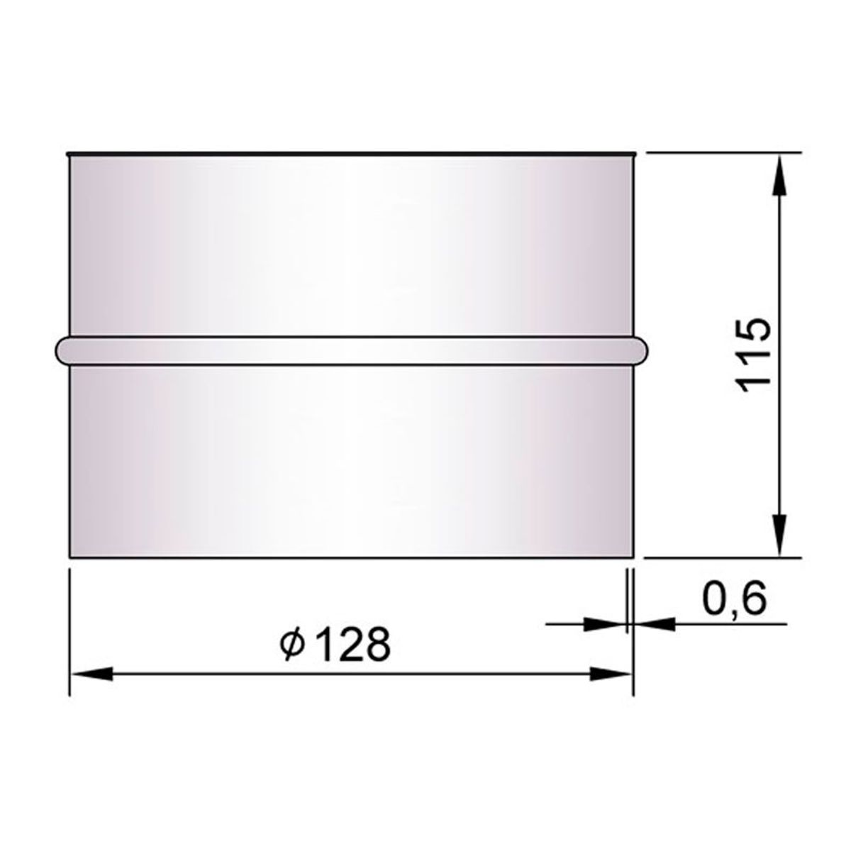 Murbøsning Enkelt 115 mm Ø120 mm