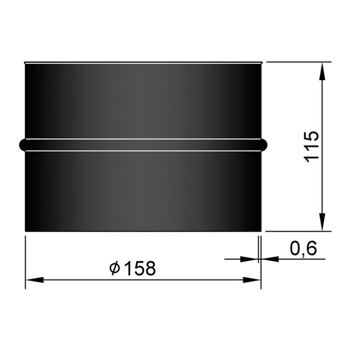 Murbøsning Murbøsning Lige Ø158 mm