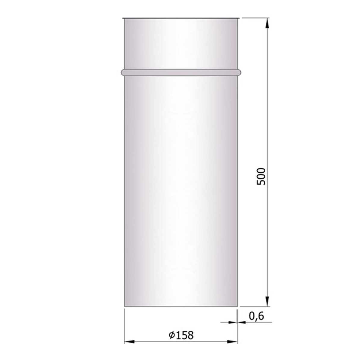 Murbøsning Ø150 L: 500 mm