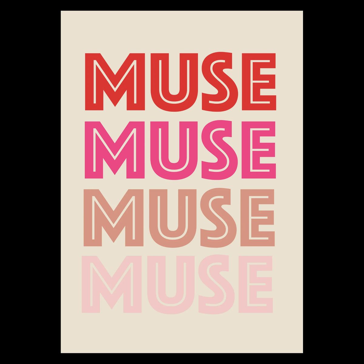 Muse No. 1 Plakat 50x70 cm (B2) / Egetræ