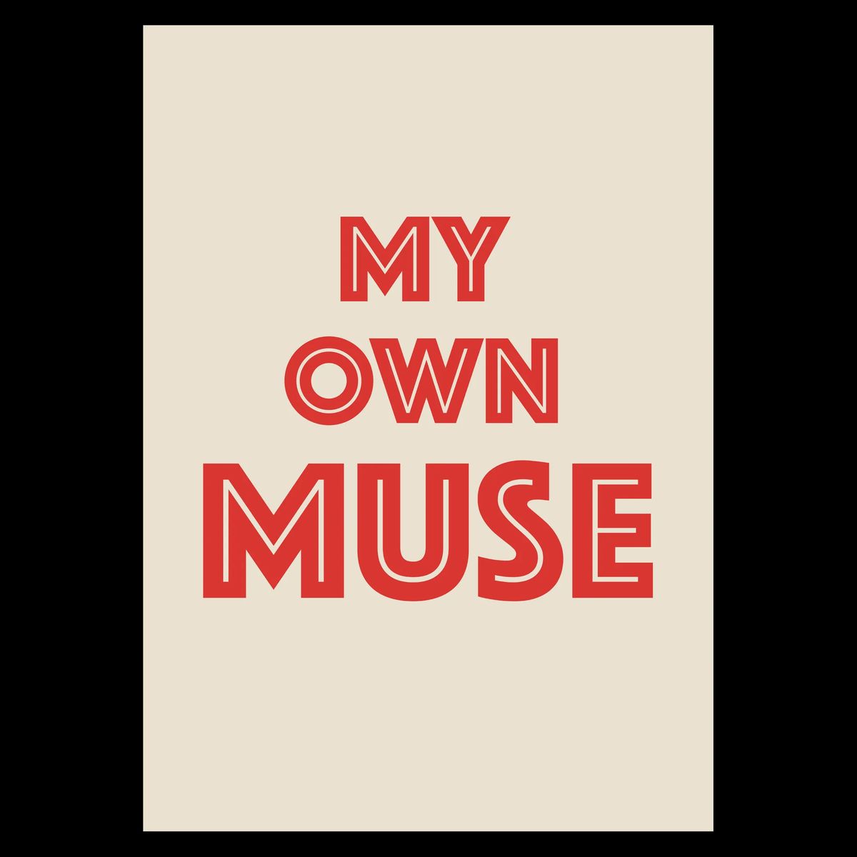 Muse No. 2 Plakat 50x70 cm (B2) / Hvid Egetræ