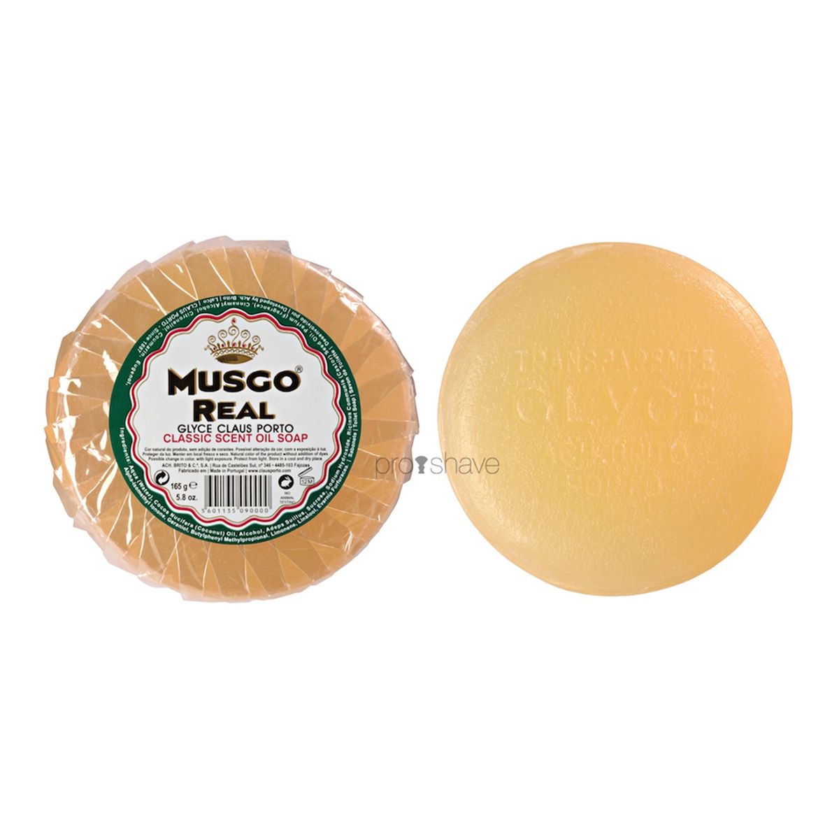 Musgo Real Glycerinsæbe til ansigtet, Classic, 165 gr.