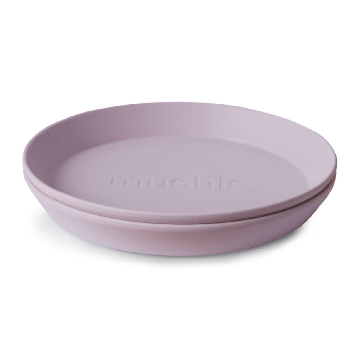 Mushie rund tallerken 2 stk - Soft Lilac