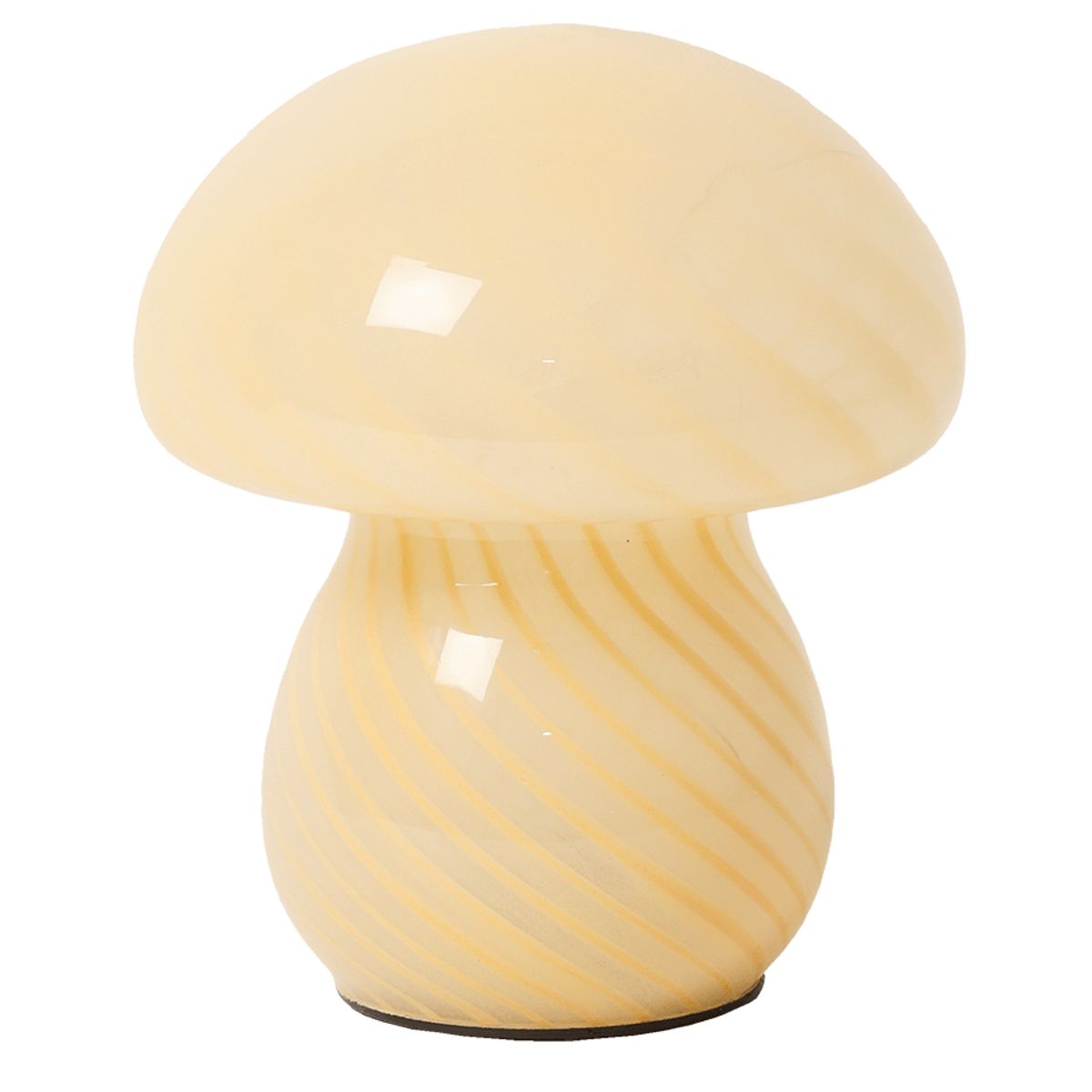 Mushroom lampe i glas, lysegul