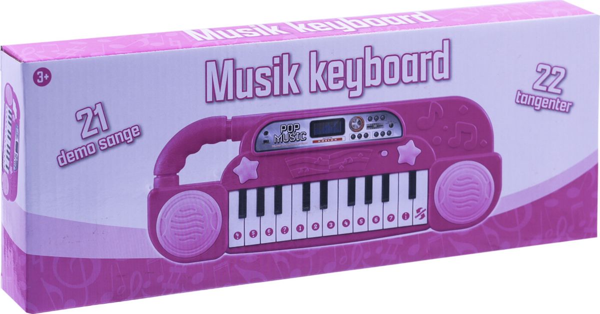 Musik Keyboard Til Børn - 21 Demo Sange Og 22 Tangenter