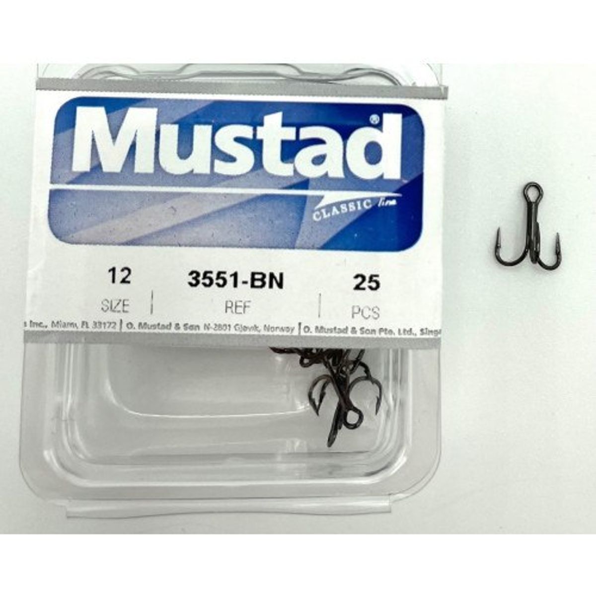 Mustad 3551 Trekrog 25stk