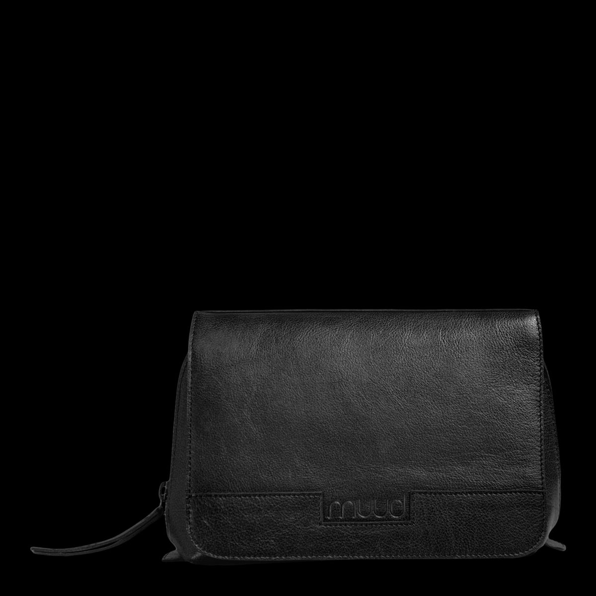 muud clutch Hazel, læder, sort