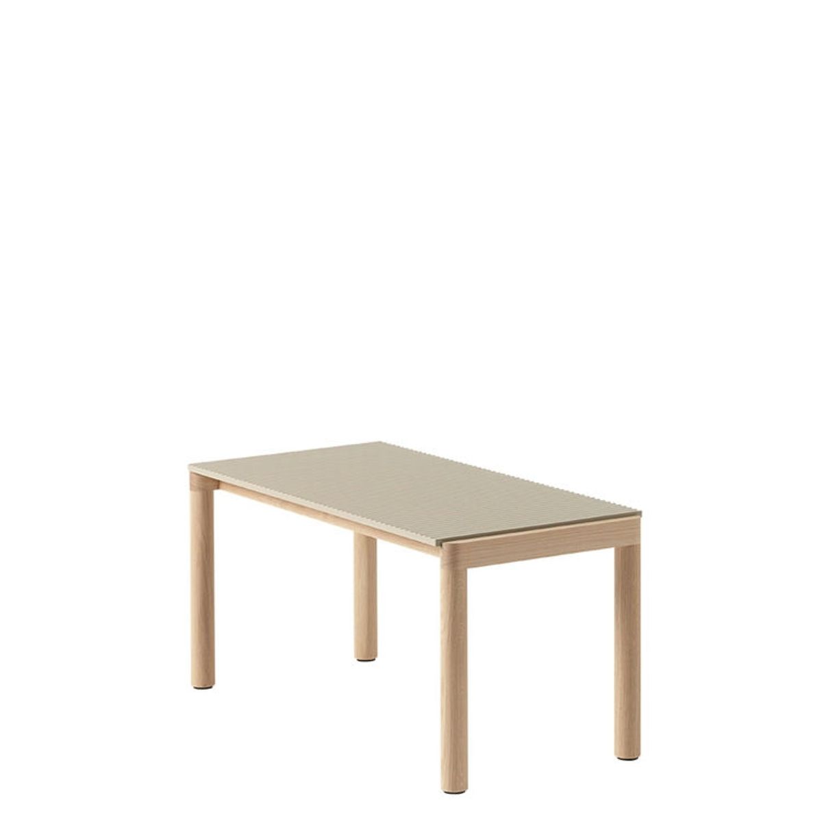 Muuto Couple Coffee Table 40X84 I Wavy - Lyseblå/Eg Sand/Oak