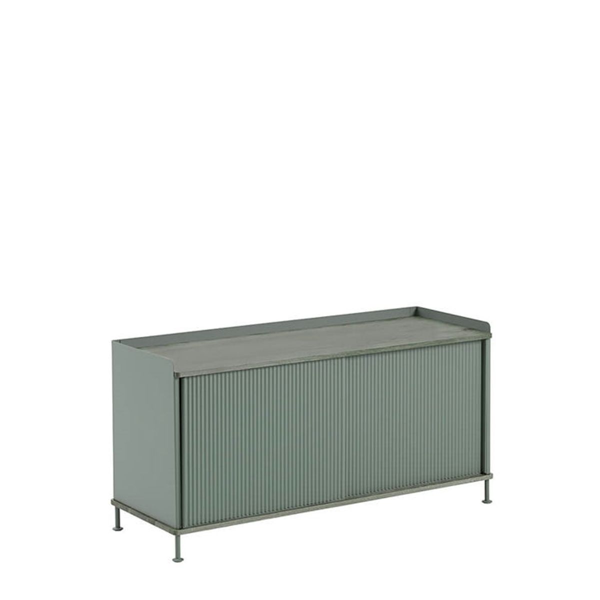 Muuto Enfold Sidebord - 124x45 - Sort/Antracit Sort Dusty Green/ Dusty Green