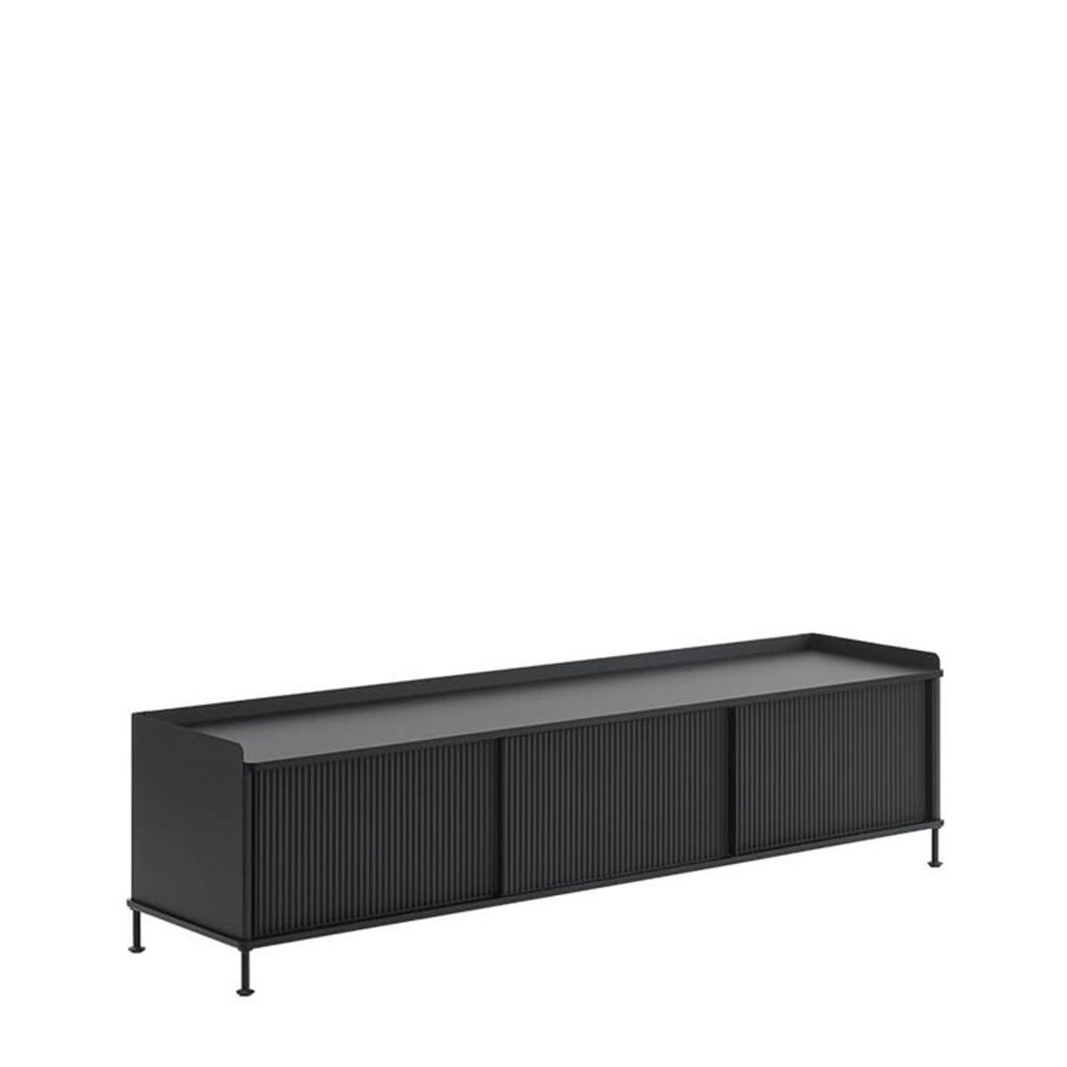 Muuto Enfold Sidebord - 186x45 - Sort/Antracit Sort Black/Anthracite Black