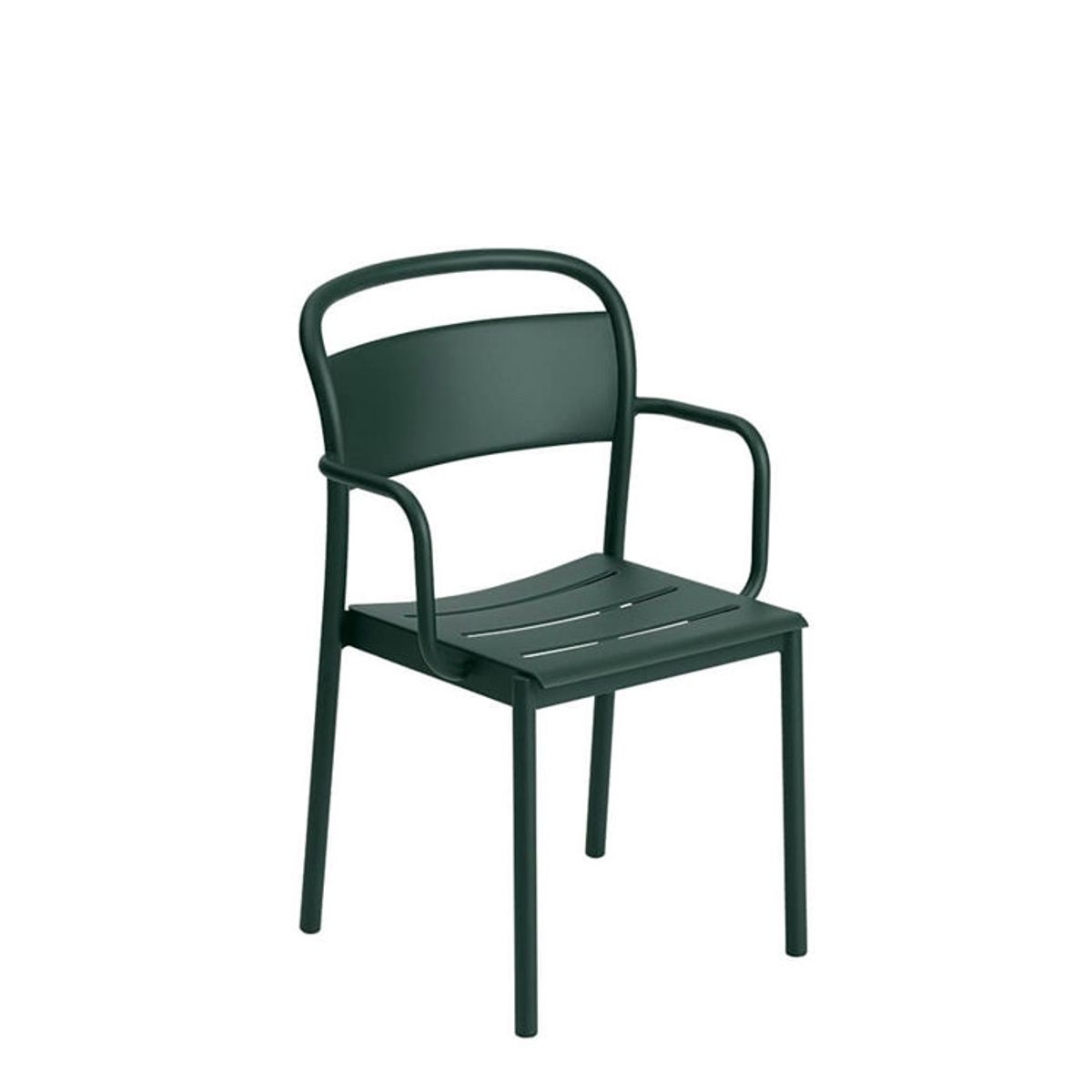 Muuto Havestol Linear Steel Dark Green Arm Chair