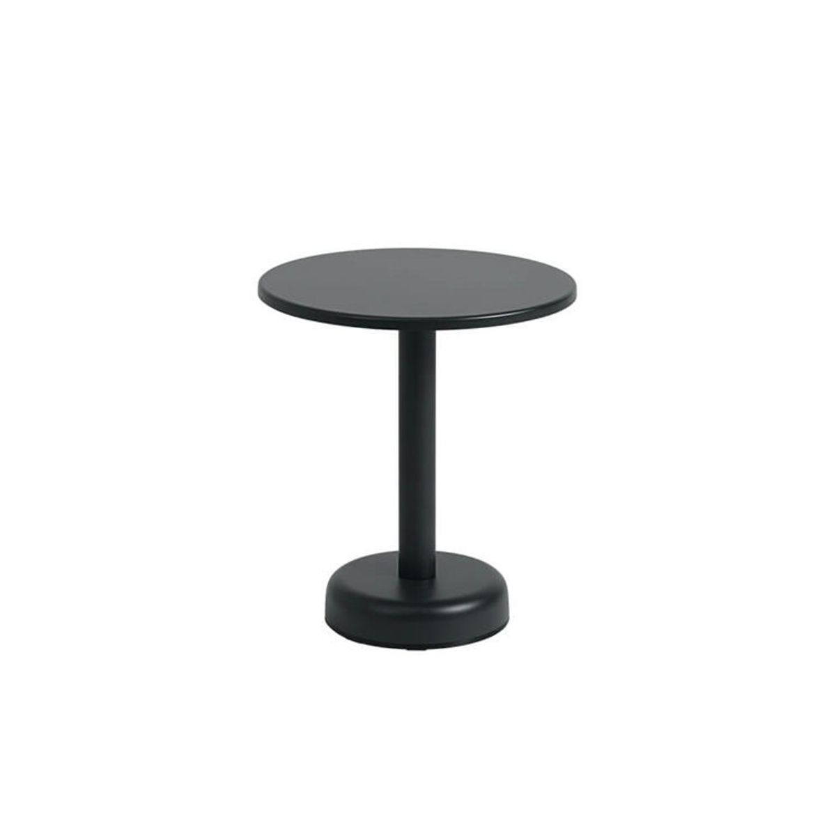 Muuto Linear Steel Cafe Havebord - Anthracite Black Ø42, H47