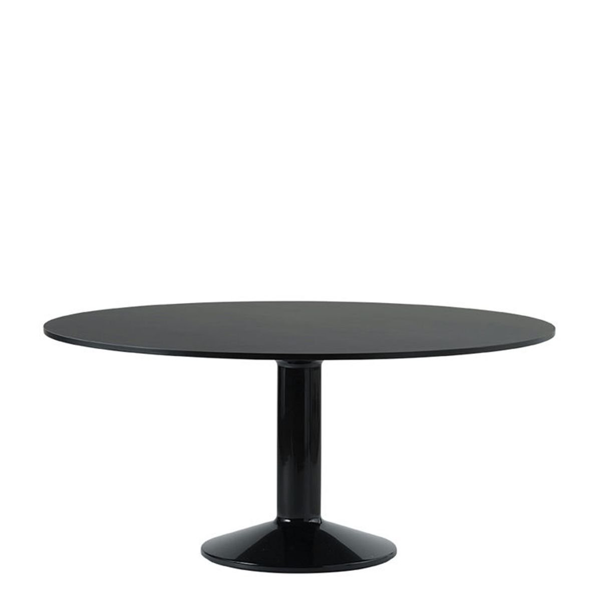 Muuto Midst Bord Ø160 - Sort Linoleum Black Linoleum/Black