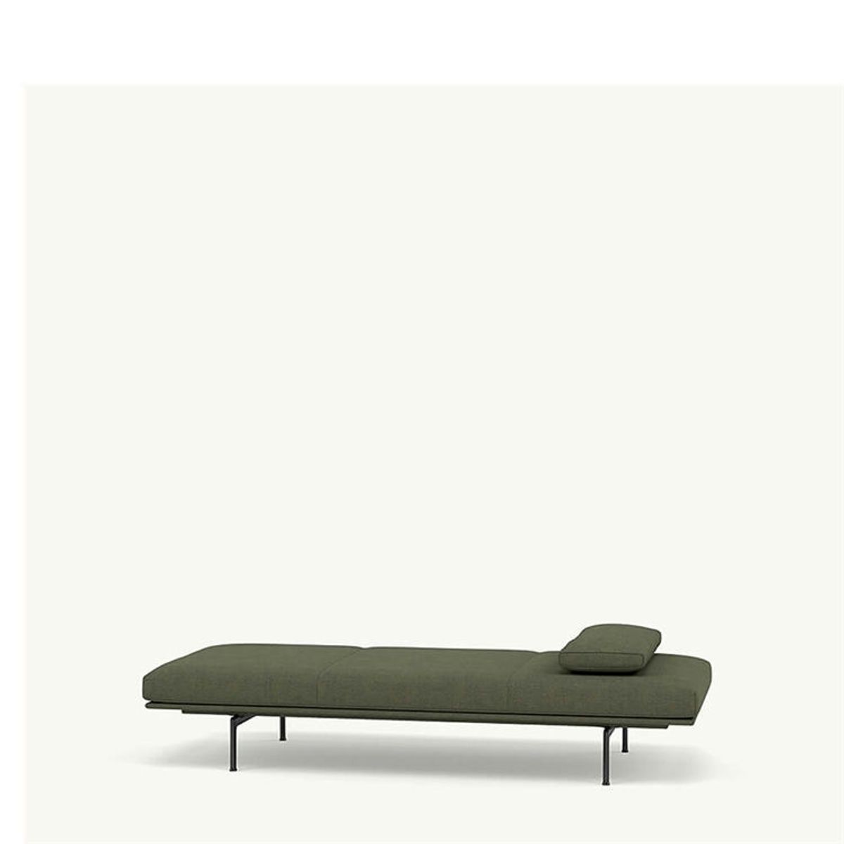 Muuto Outline Daybed Inkl. Pude - Hallingdal 376 Fiord 961/Black