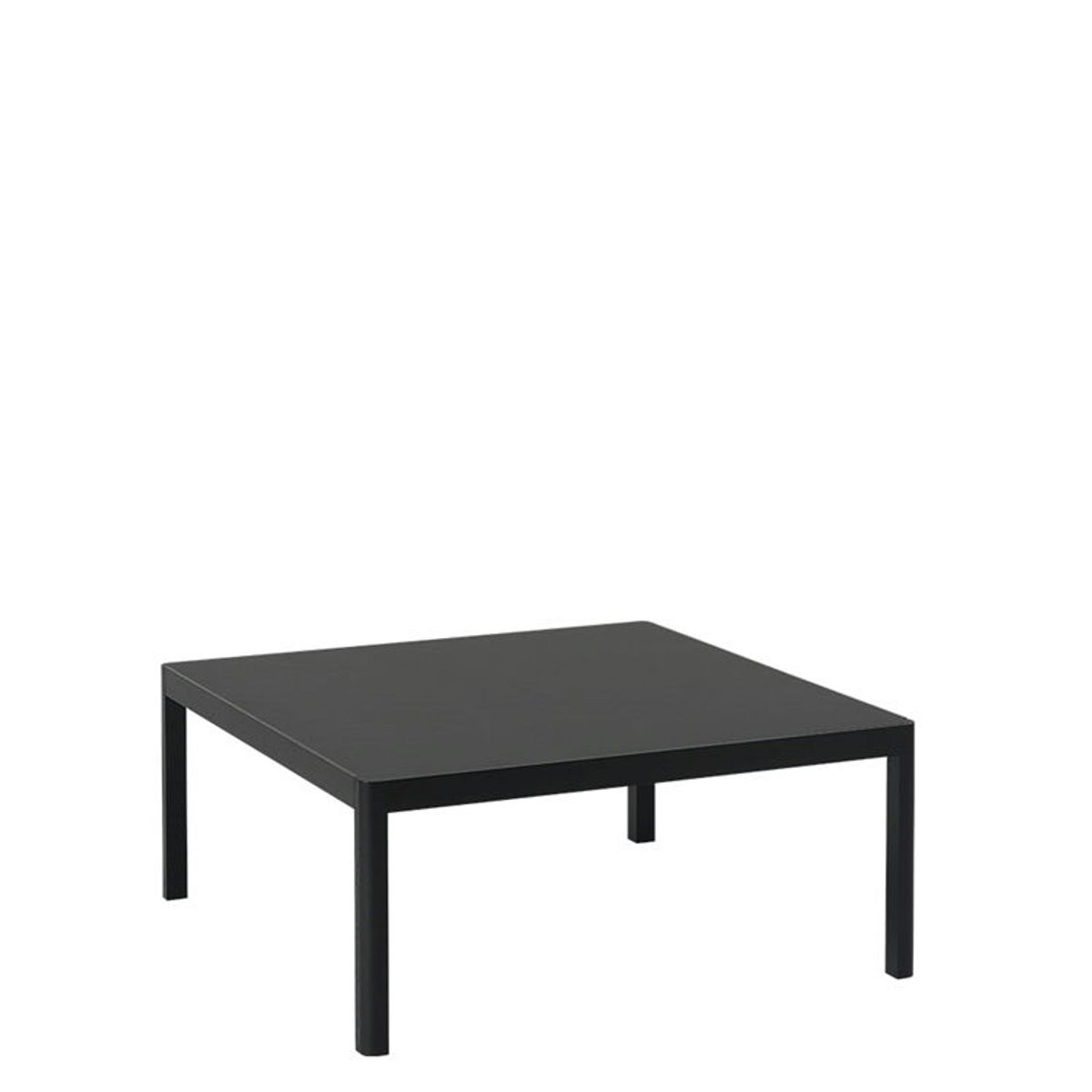 Muuto Workshop Coffee Table linoleum - Eg/Varm Grå Black Linoleum/Black