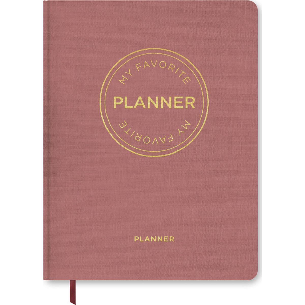 My Favorite Planner - Kalender 2024 - Dateret - Vintage Rosa Med Logo I Guld