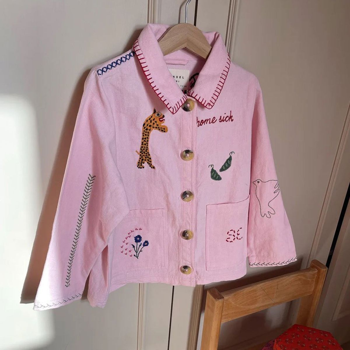 My Homesick Mini Organic Cotton Jacket rose - 1-2 år