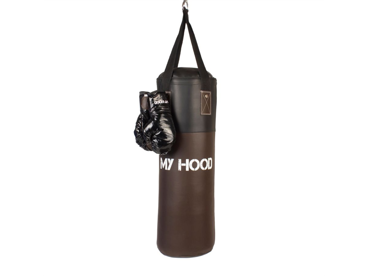 My Hood - Boksepude retro med handsker - 10 kg - 4-12 år