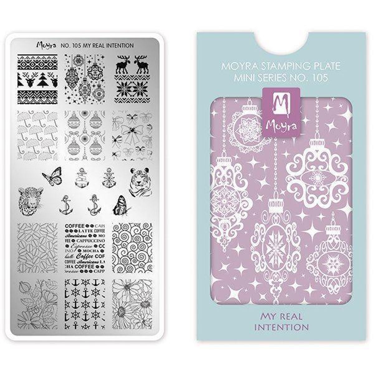 My real intention MINI Stamping Plade NO. 105, Moyra