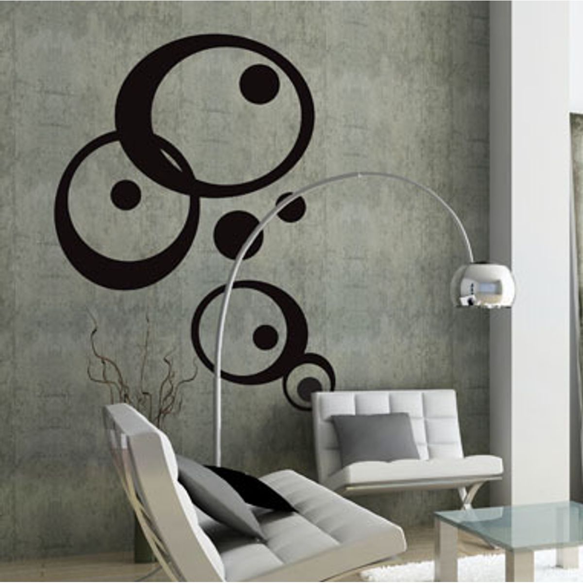 My roundys wallsticker af Heidi Holm Pedersen, 100x135 cm